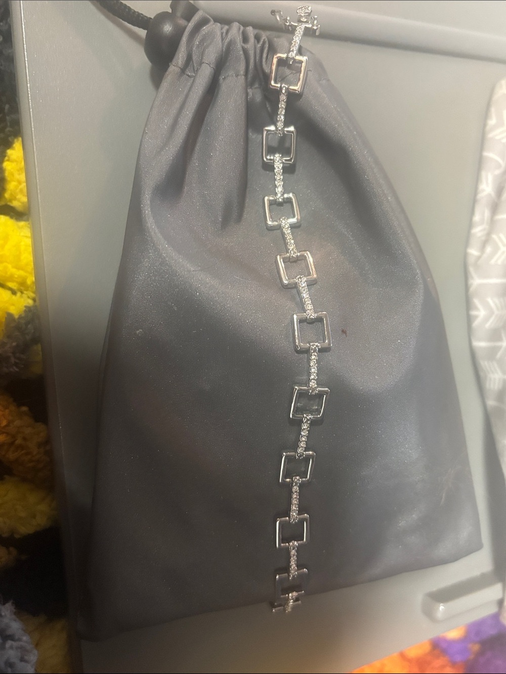 Lia Sophia Silver Square-Link Bracelet